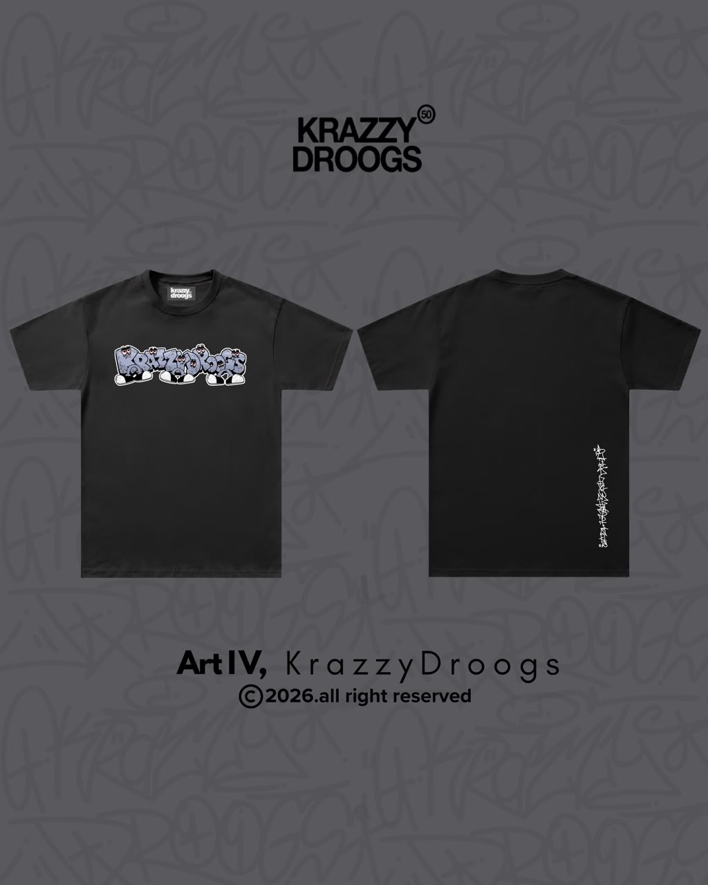 Art IV T-Shirt Black & White